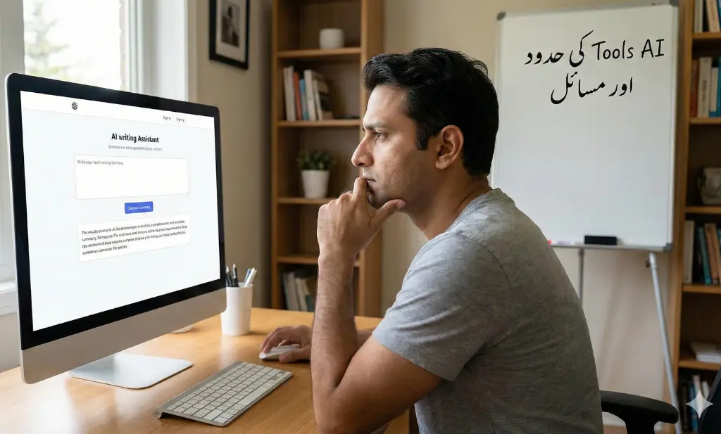 User reviewing AI tool output for accuracy