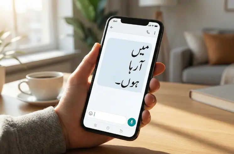 Urdu voice text converting spoken words into written Urdu