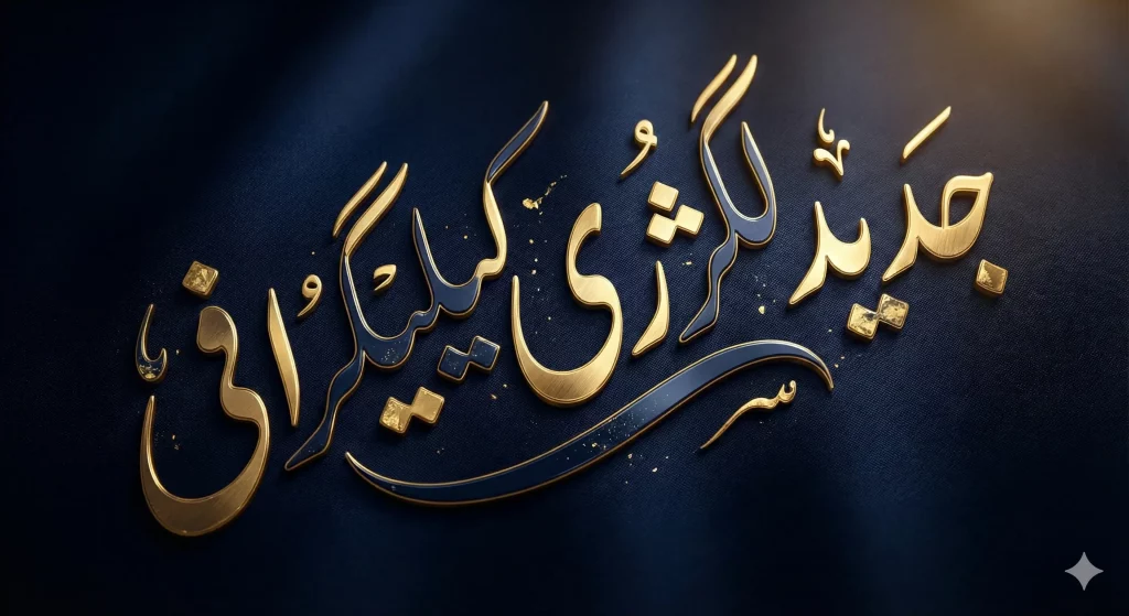 خوبصورت اردو کیلیگرافی ٹیکسٹ امیج جدید لگژری کیلیگرافی (Modern Luxury)